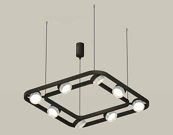 Комплект подвесного поворотного светильника с композитным хрусталем XB9182200/8 SBK/CL черный песок/прозрачный GX53 (C9182, N8480)