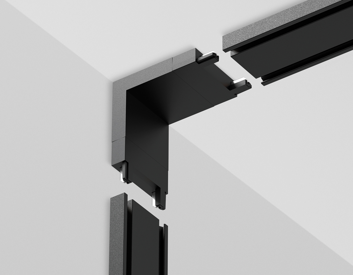 Коннектор угловой внутренний для накладного шинопровода GV1104 BK черный коннектор угловой настенно-потолочный для накладного шинопровода IP20 48V 26*26*26