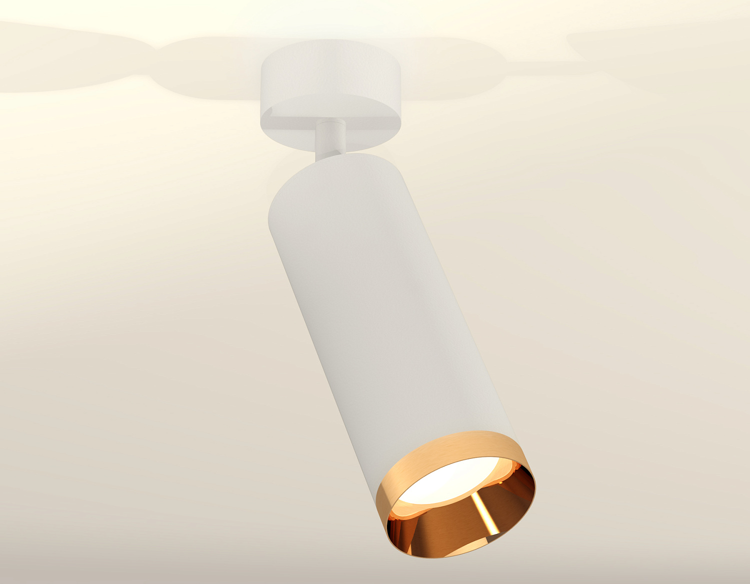 Комплект накладного поворотного светильника XM6342005 SWH/PYG белый песок/золото желтое полированное MR16 GU5.3 (A2202, C6342, N6134)