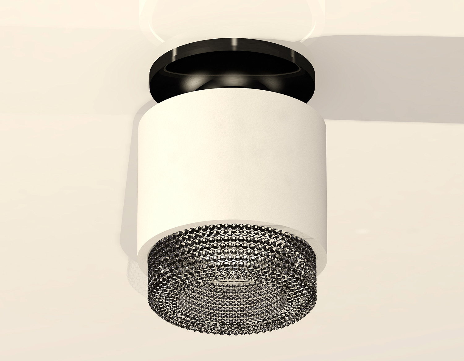 Комплект накладного светильника с композитным хрусталем XS7510062 SWH/BK белый песок/тонированный MR16 GU5.3 (N7926, C7510, N7192)