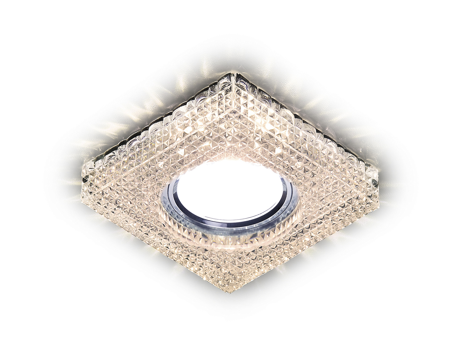 Встраиваемый точечный светильник MR16 со светодиодной подсветкой S272 CL/WW хром/прозрачный MR16+3W(LED WARM)