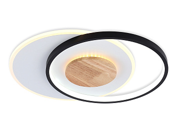 Светильник светодиодный потолочный FL4789 WH/BK/WD белый/черный/дерево 54W 3000-6000K 460*365*45 (без ПДУ)