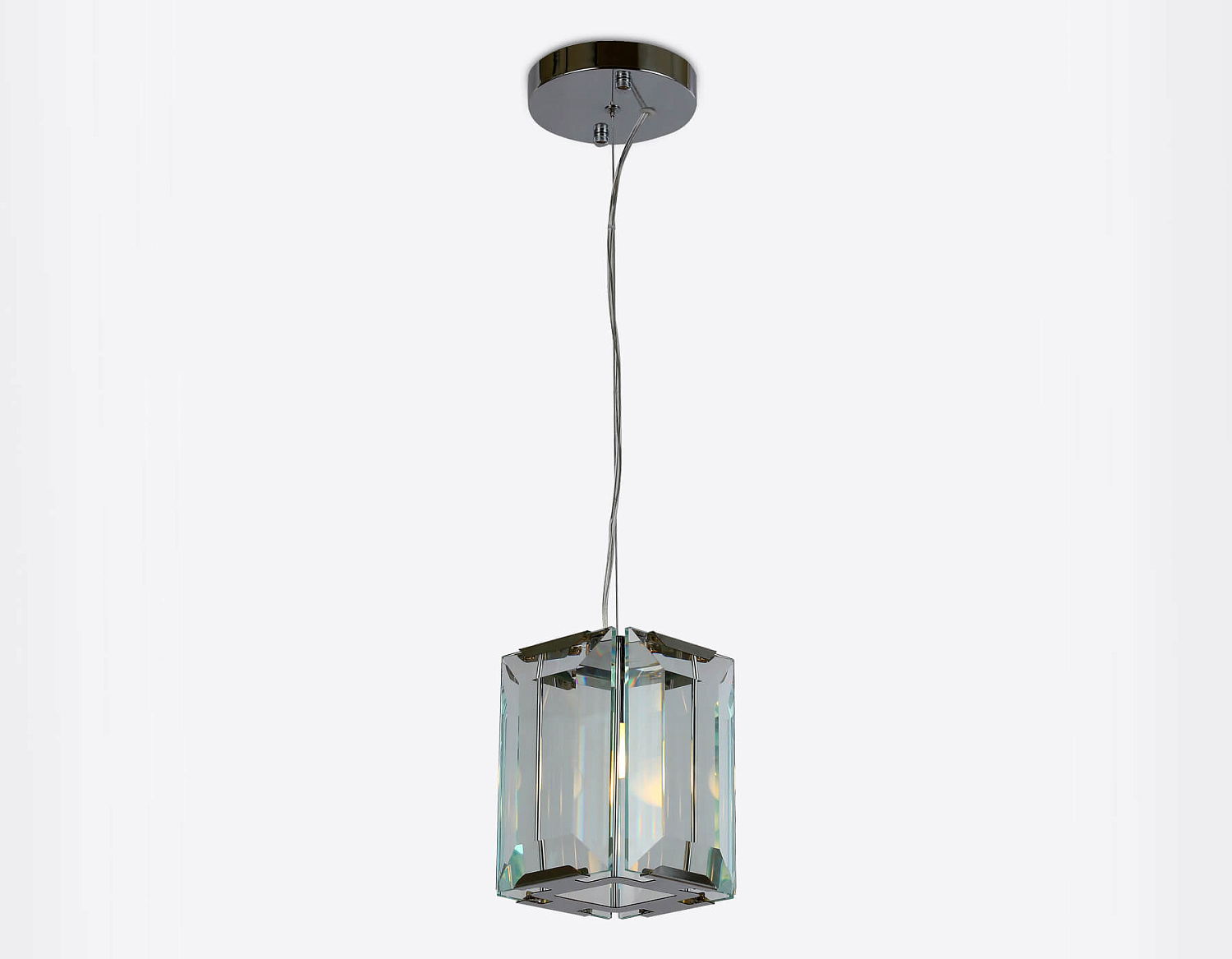 Подвесной светильник с хрусталем TR5107 CH/CL хром/прозрачный E27/1 max 40W 150*150*1200