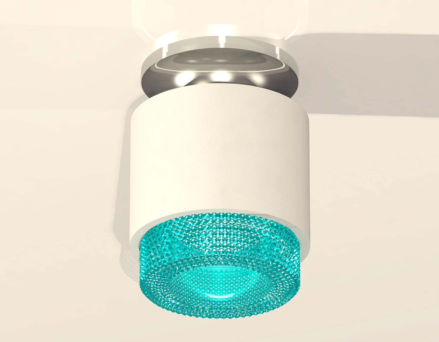 Комплект накладного светильника с композитным хрусталем XS7510082 SWH/BL белый песок/голубой MR16 GU5.3 (N7927, C7510, N7194)