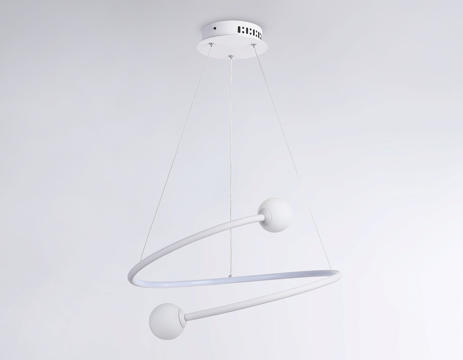 Подвесной светодиодный светильник с пультом управления FL66291 WH белый 39W 3000K-6400K D500*1000 (ПДУ ИК)