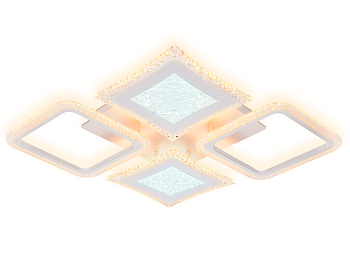 Потолочный светодиодный светильник с пультом FA430/4 WH белый 112W 750*670*80 (ПДУ РАДИО 2.4G)