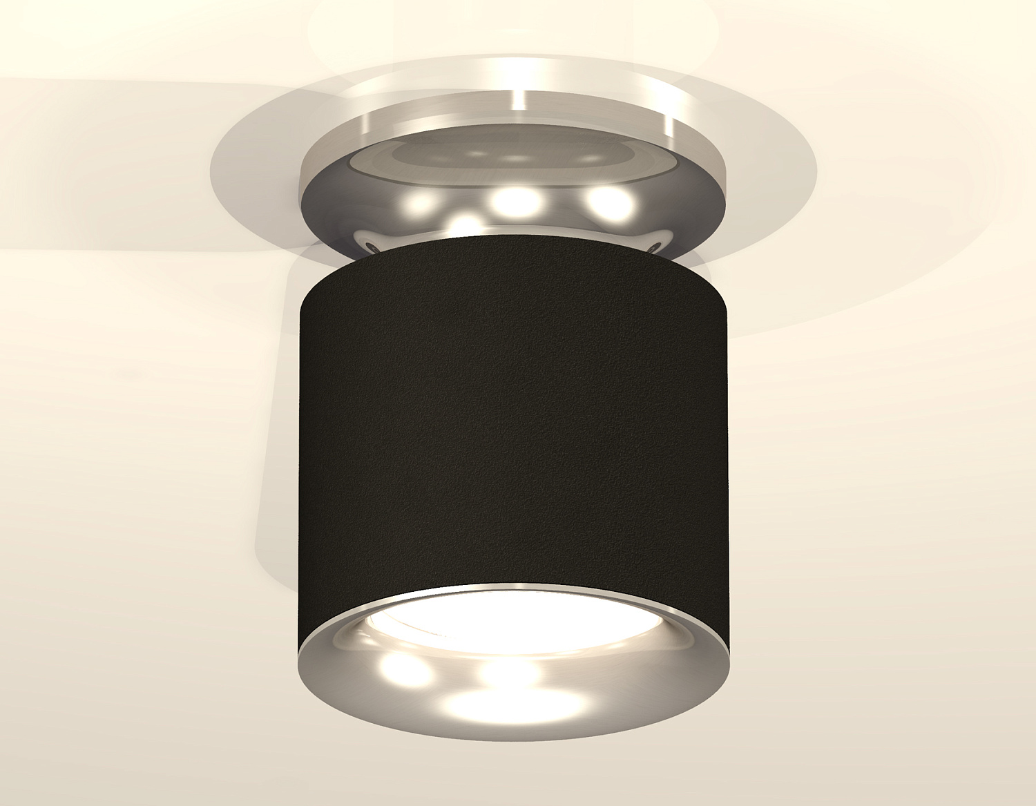 Комплект накладного светильника XS7402083 SBK/PSL черный песок/серебро полированное MR16 GU5.3 (N7927, C7402, N7012)