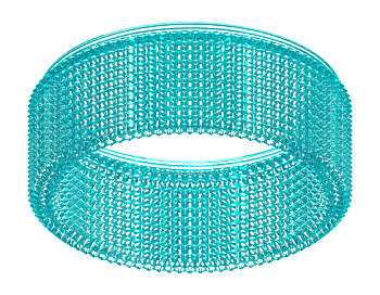 Насадка передняя для корпуса светильника с диаметром отверстия D85mm N8488 BL голубой D85*H35mm Out30mm GX53