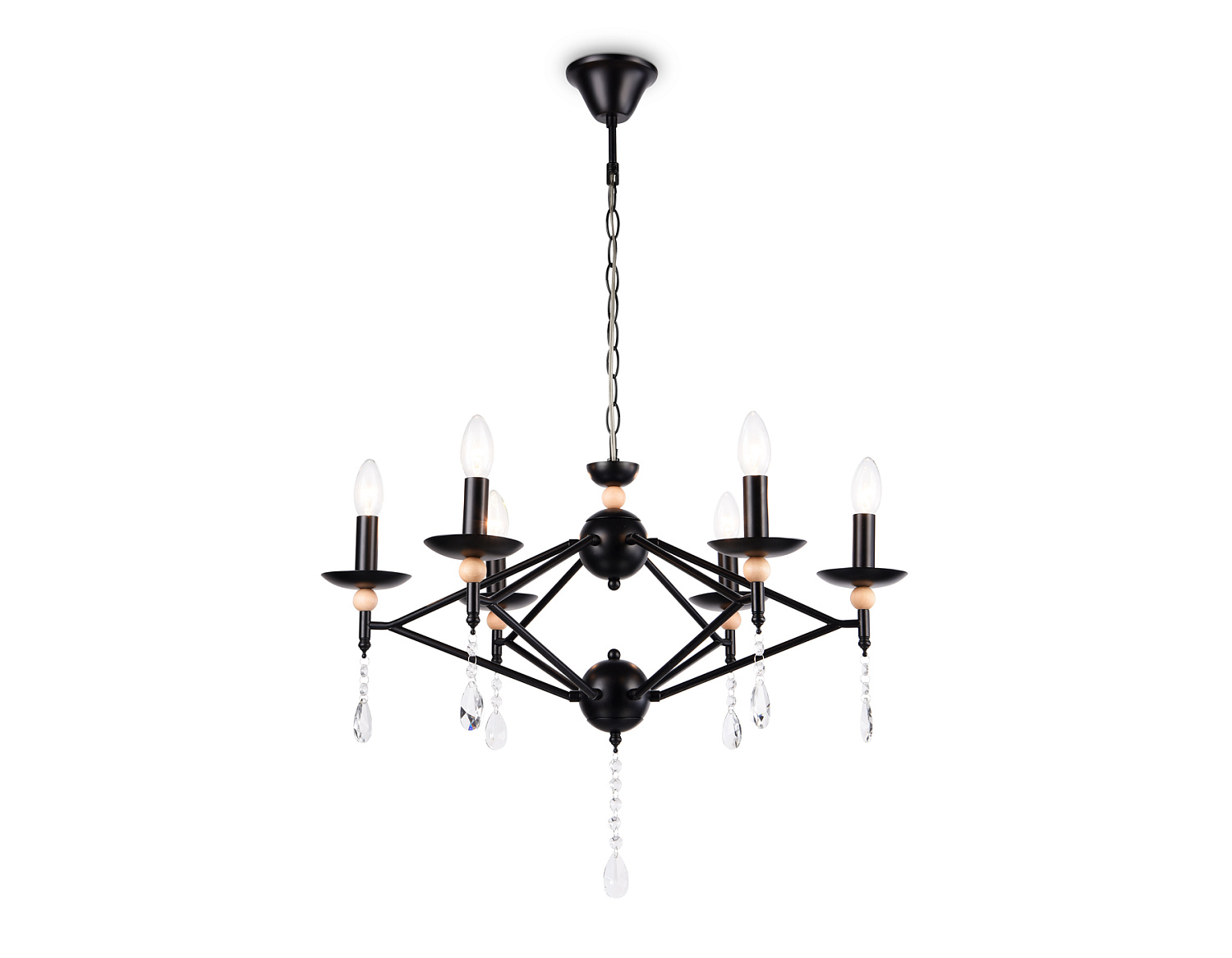 Подвесная люстра TR9597/6 BK черный E14/6 max 40W D660*880