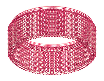 Насадка передняя для корпуса светильника с диаметром отверстия D85mm N8486 PI розовый D85*H35mm Out30mm GX53