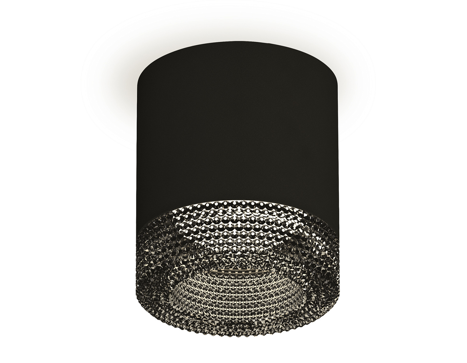 Комплект накладного светильника с композитным хрусталем XS7402011 SBK/BK черный песок/тонированный MR16 GU5.3 (C7402, N7192)