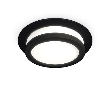 Комплект встраиваемого светильника XC8051017 SBK/FR черный песок/белый матовый GX53 (C8051, N8415)