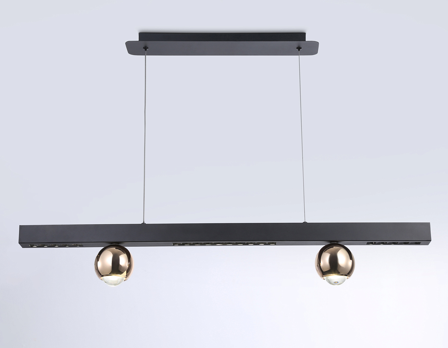 Подвесной светодиодный светильник FL5956 BK/GD черный/золото 4200K 18W 1000*70*1200 (Без ПДУ)