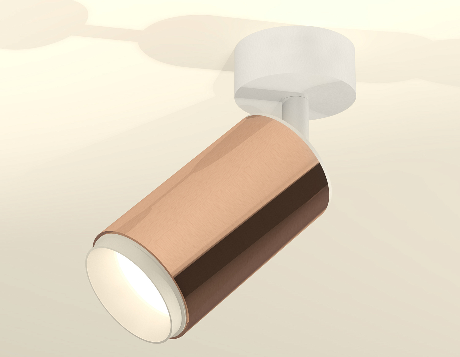 Комплект накладного поворотного светильника XM6326002 PPG/SWH золото розовое полированное/белый песок MR16 GU5.3 (A2202, C6326, N6120)