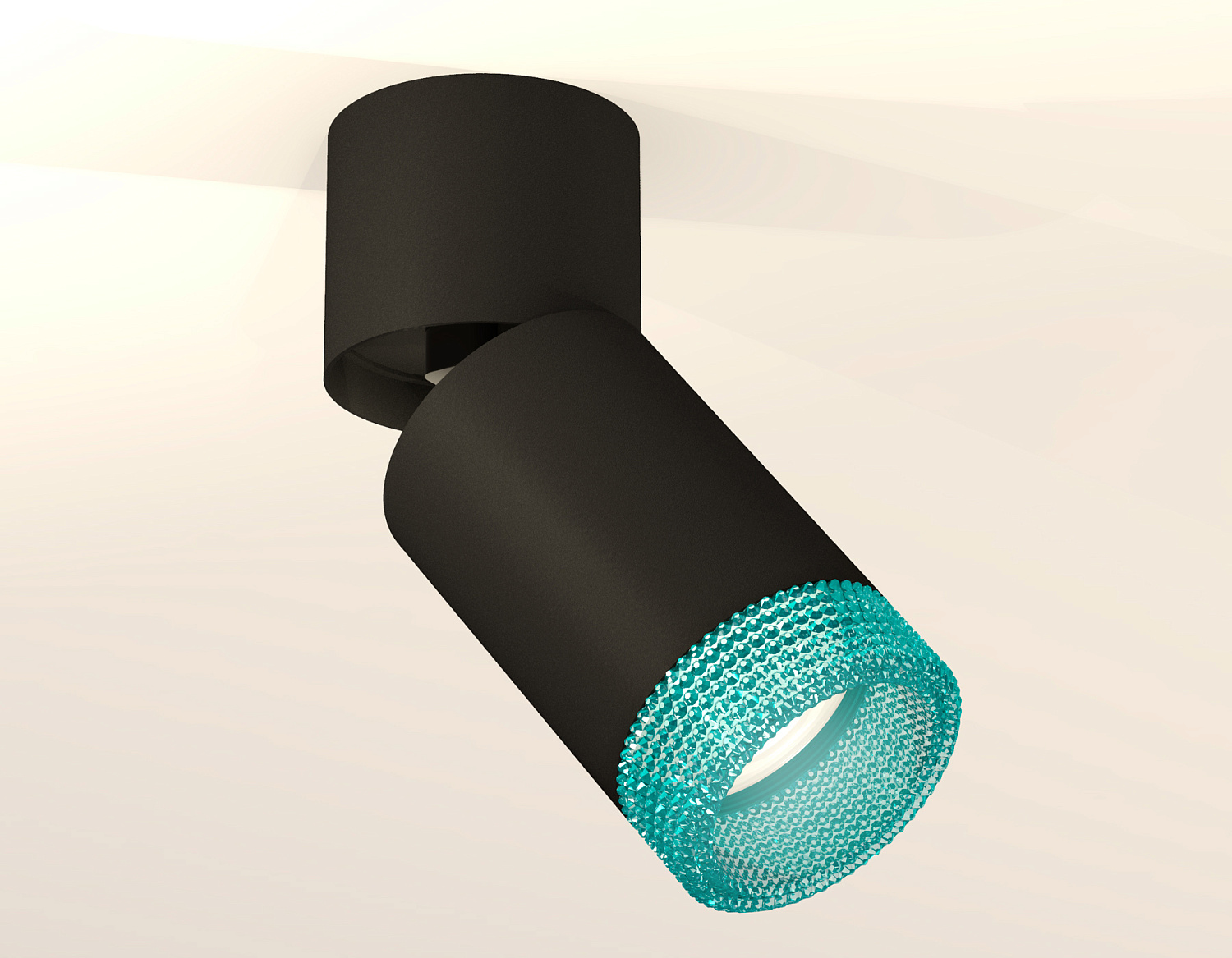 Комплект накладного поворотного светильника XM6313063 SBK/BK/BL черный песок/черный/голубой MR16 GU5.3 (A2221, C6313, N6153)