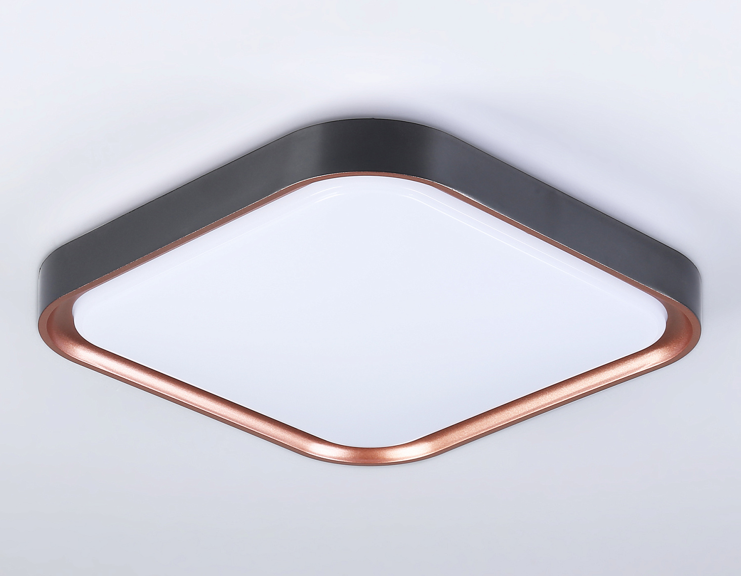 Потолочный светодиодный светильник FZ1271 BK/PGD черный/розовое золото 27W 5000K 350*350*60 (Без ПДУ)