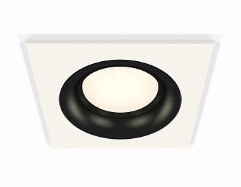 Комплект встраиваемого светильника XC7631002 SWH/PBK белый песок/черный полированный MR16 GU5.3 (C7631, N7011)