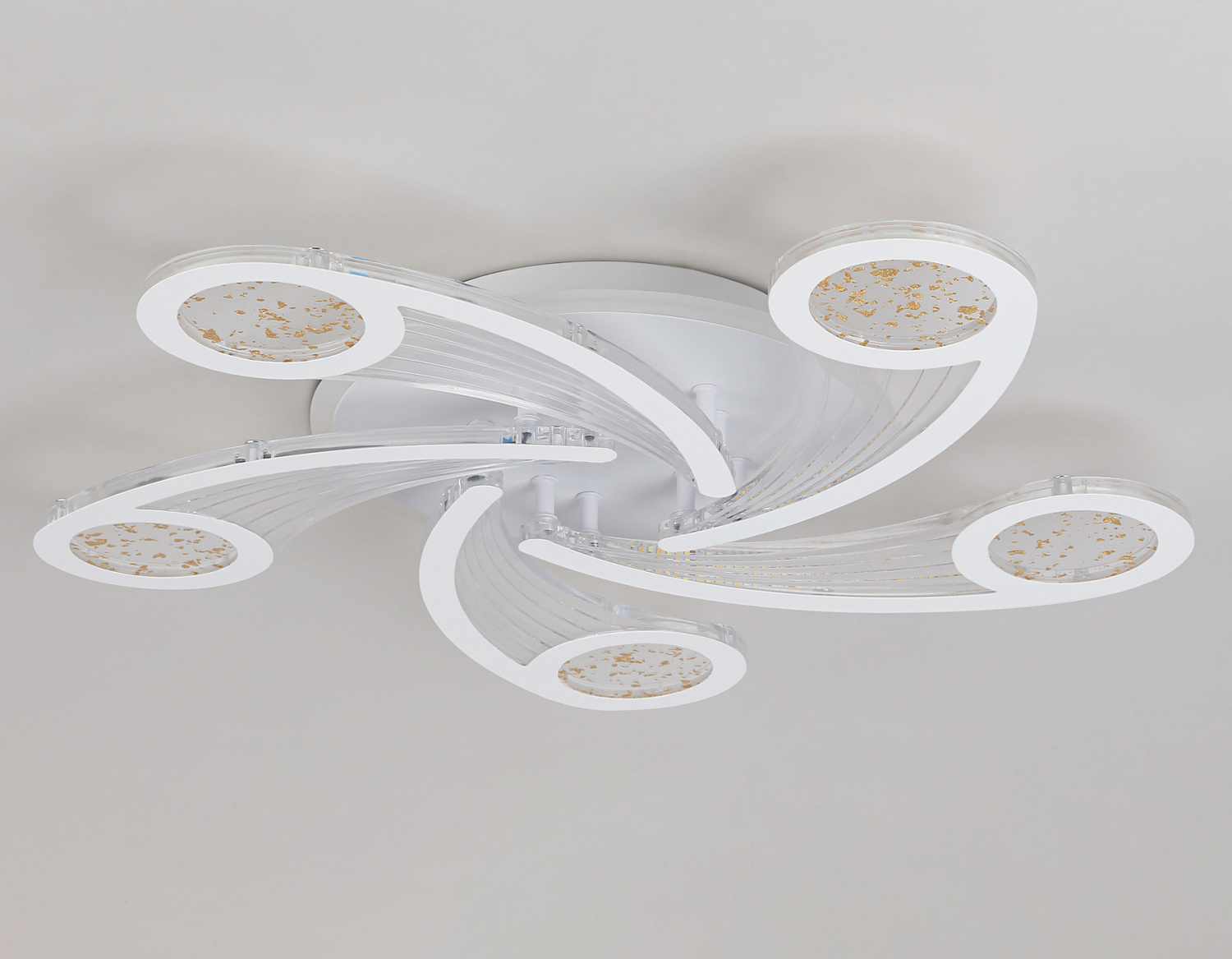 Потолочный светодиодный светильник с пультом FA4476/5 WH белый 98W 3000K+BL/4200K+PU/3000K+6400K D620*75 (ПДУ ИК)