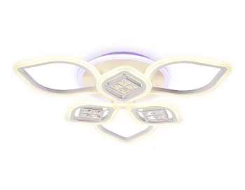 Потолочный светодиодный светильник с пультом FA282/3+3 WH белый 116W 660*600*120 (ПДУ РАДИО 2.4G)