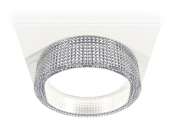 Комплект встраиваемого светильника XC8061030 SWH/CL белый песок/прозрачный GX53 (C8061, N8480)