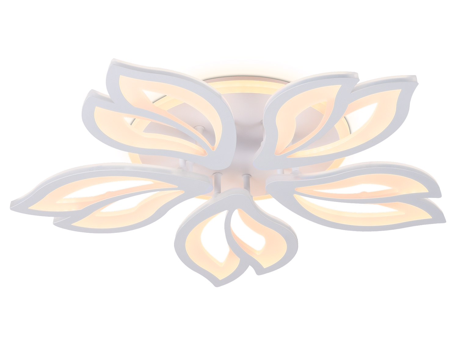 Потолочный светодиодный светильник с пультом FA543/5 WH белый 104W 580*560*80 (ПДУ РАДИО 2.4)