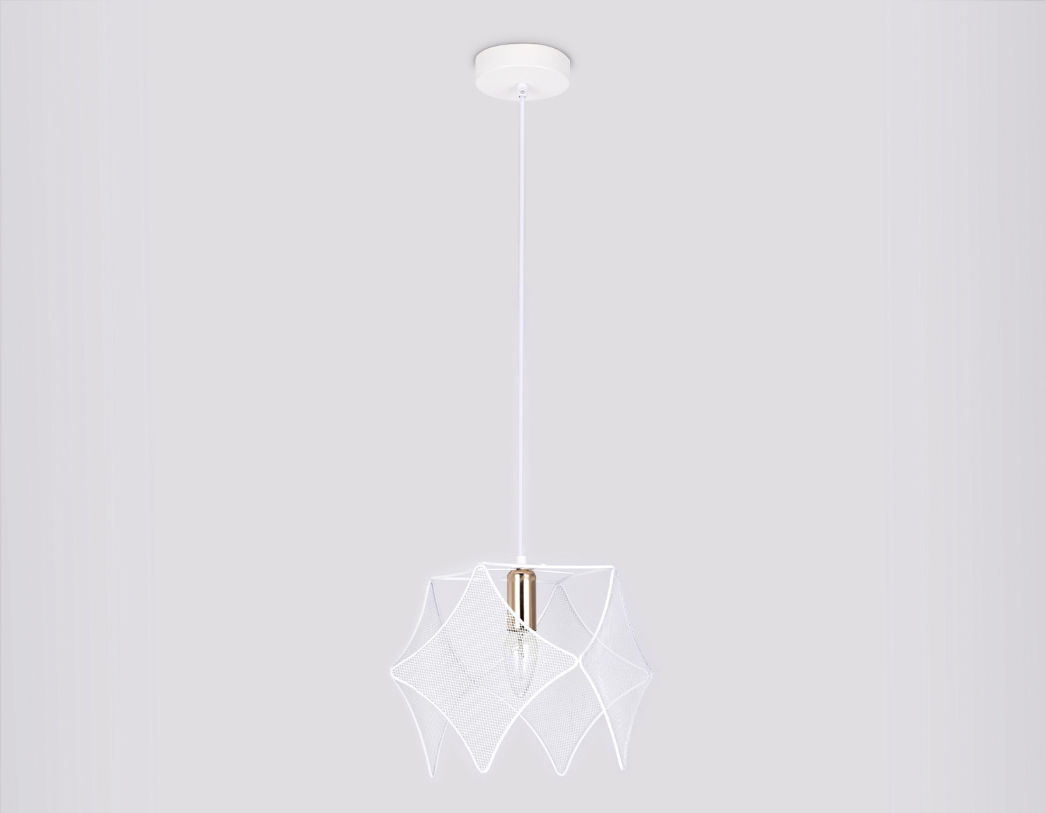 Подвесной светильник в стиле лофт TR8420 WH/GD белый/золото E14 max 40W D285*1000