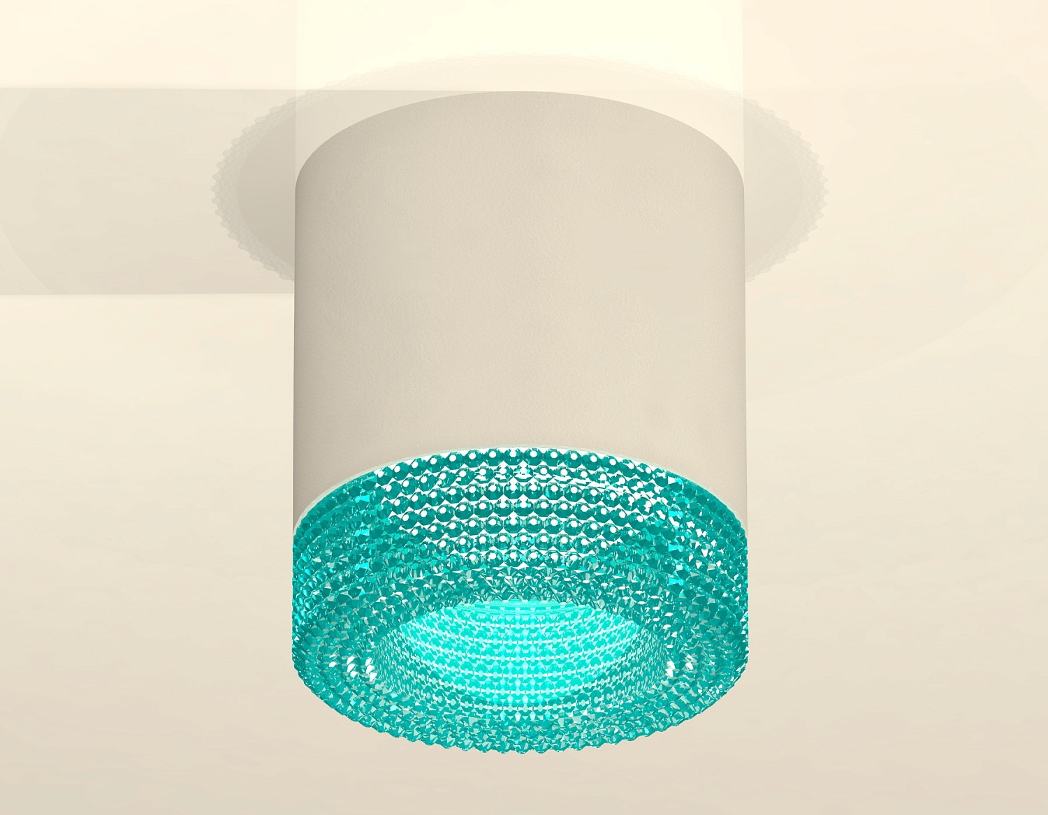 Комплект накладного светильника с композитным хрусталем XS7401023 SWH/BL белый песок/голубой MR16 GU5.3 (C7401, N7194)