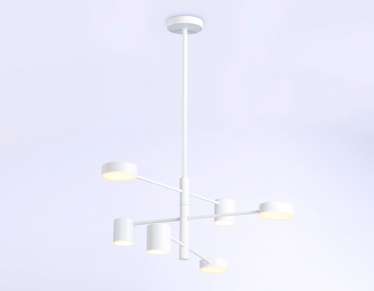 Подвесной светодиодный светильник FL51684/6 WH белый 3000K/4200K/6400K 36W D700*930 (Без ПДУ)