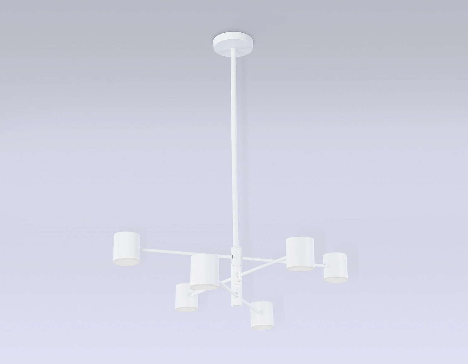 Подвесной светодиодный светильник FL51711/6 WH белый 3000K/4200K/6400K 29W D700*800 (Без ПДУ)