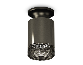 Комплект накладного светильника с композитным хрусталем XS6303082 DCH/PBK/BK черный хром/черный полированный/тонированный MR16 GU5.3 (N6902, C6303, N6151)