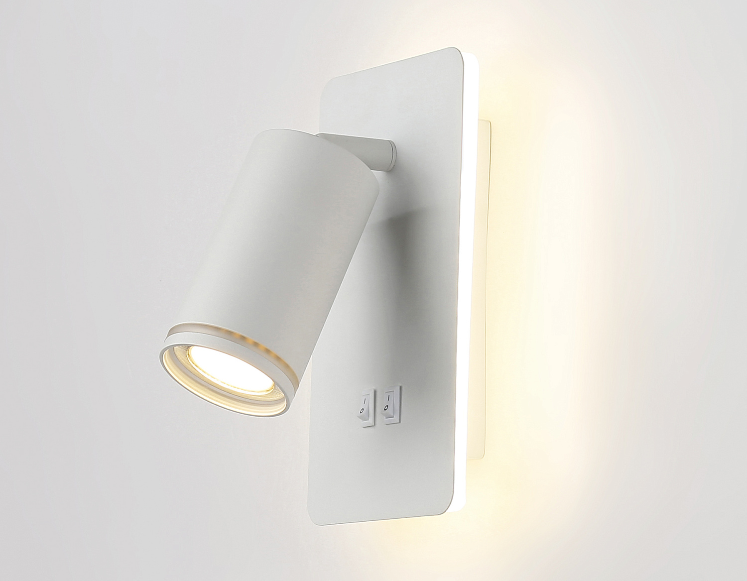 Настенный светильник с выключателем FW2465 WH белый LED 4200K 9W 185*105*150