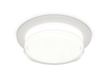 Комплект встраиваемого светильника с акрилом XC8050024 SWH/FR/CL белый песок/белый матовый/прозрачный GX53 (C8050, N8399)