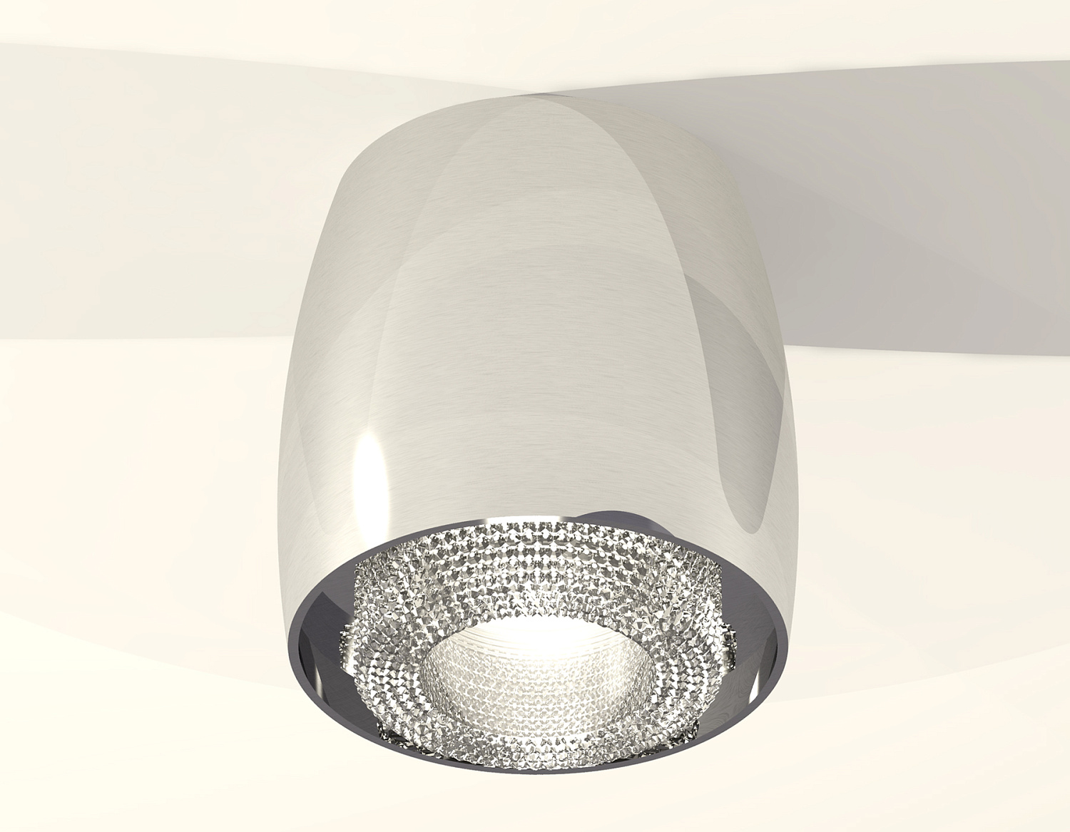 Комплект накладного светильника с композитным хрусталем XS1143010 PSL/CL серебро полированное/прозрачный MR16 GU5.3 (C1143, N7191)