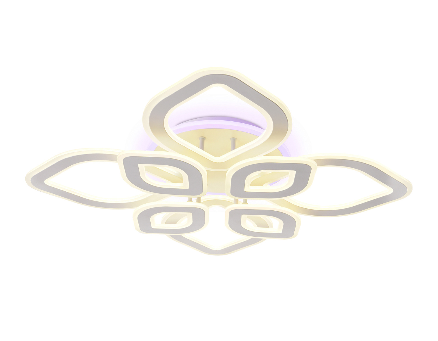 Потолочный светодиодный светильник с пультом FA8844/4+4 WH белый 3000K/4200K/6400K 190W 770*770*120 (ПДУ РАДИО 2.4G)