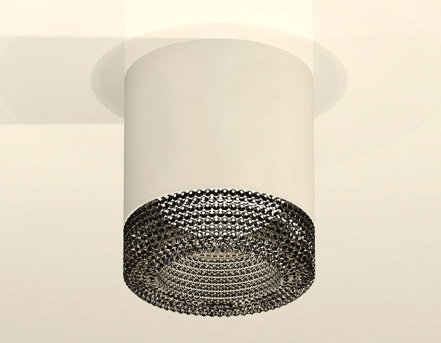 Комплект накладного светильника с композитным хрусталем XS7401021 SWH/BK белый песок/тонированный MR16 GU5.3 (C7401, N7192)