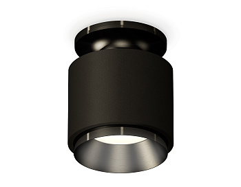 Комплект накладного светильника XS7511060 SBK/PBK черный песок/черный полированный MR16 GU5.3 (N7926, C7511, N7031)