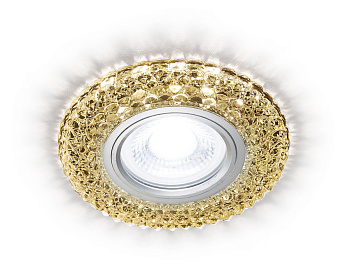 Встраиваемый точечный светильник MR16 с LED подсветкой S291 CH/WR хром/прозрачный MR16+3W(LED WARM 3000K)