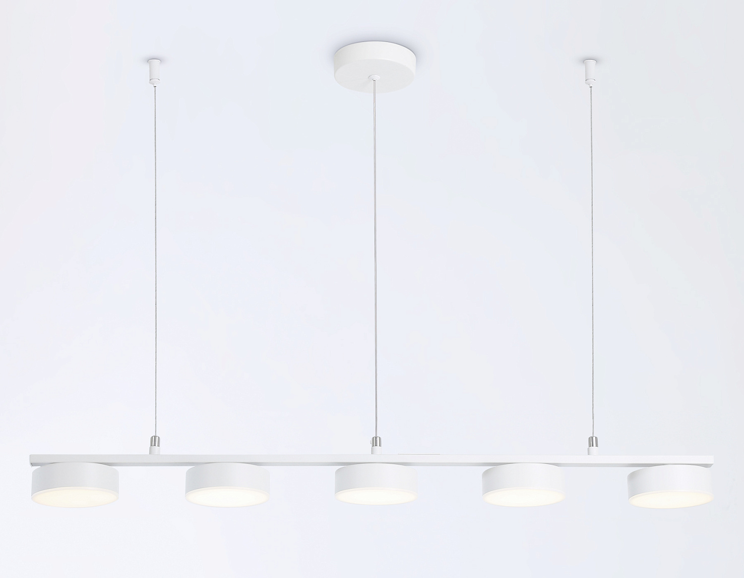 Подвесной светодиодный светильник FL51733/5 WH белый 3000K/4200K/6400K 25W 800*100*1000 (Без ПДУ)