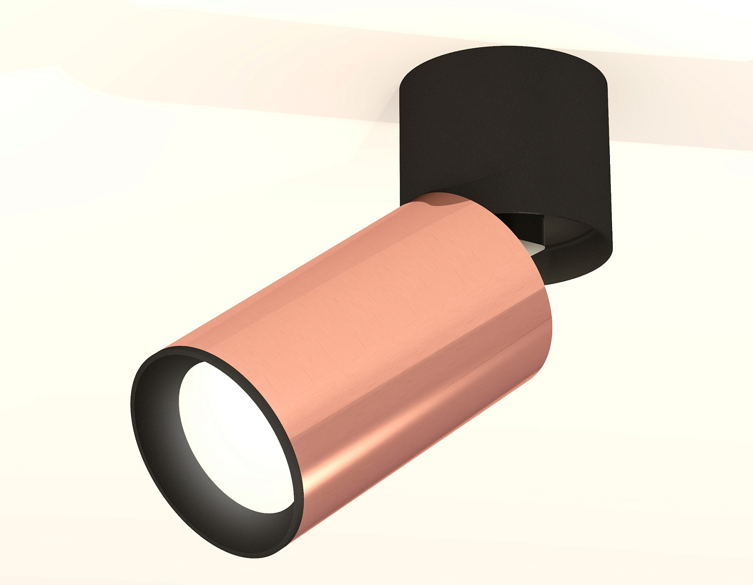 Комплект накладного поворотного светильника XM6326040 PPG/BK/SBK золото розовое полированное/черный/черный песок (A2221, C6326, N6102)