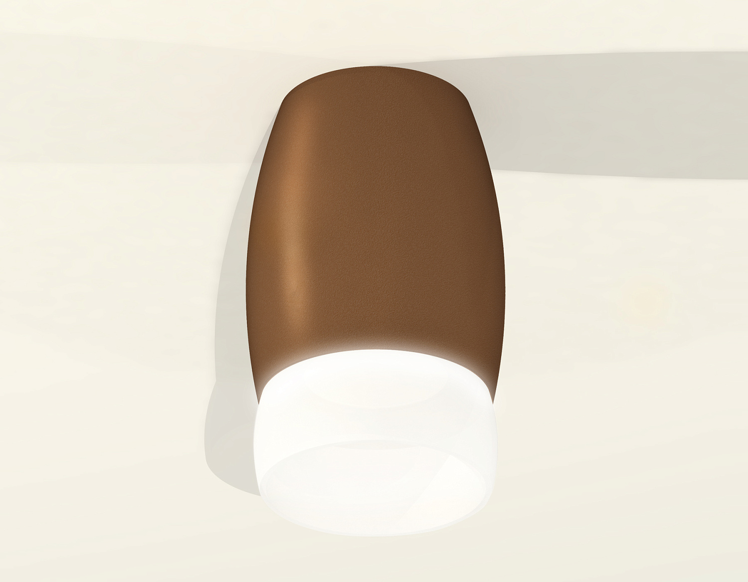 Комплект накладного светильника с акрилом XS1124023 SCF/FR кофе песок/белый матовый MR16 GU5.3 (C1124, N7177)