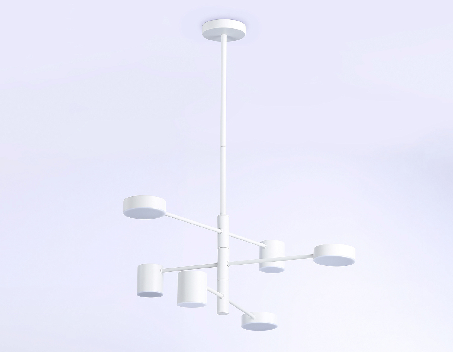 Подвесной светодиодный светильник FL51684/6 WH белый 3000K/4200K/6400K 36W D700*930 (Без ПДУ)