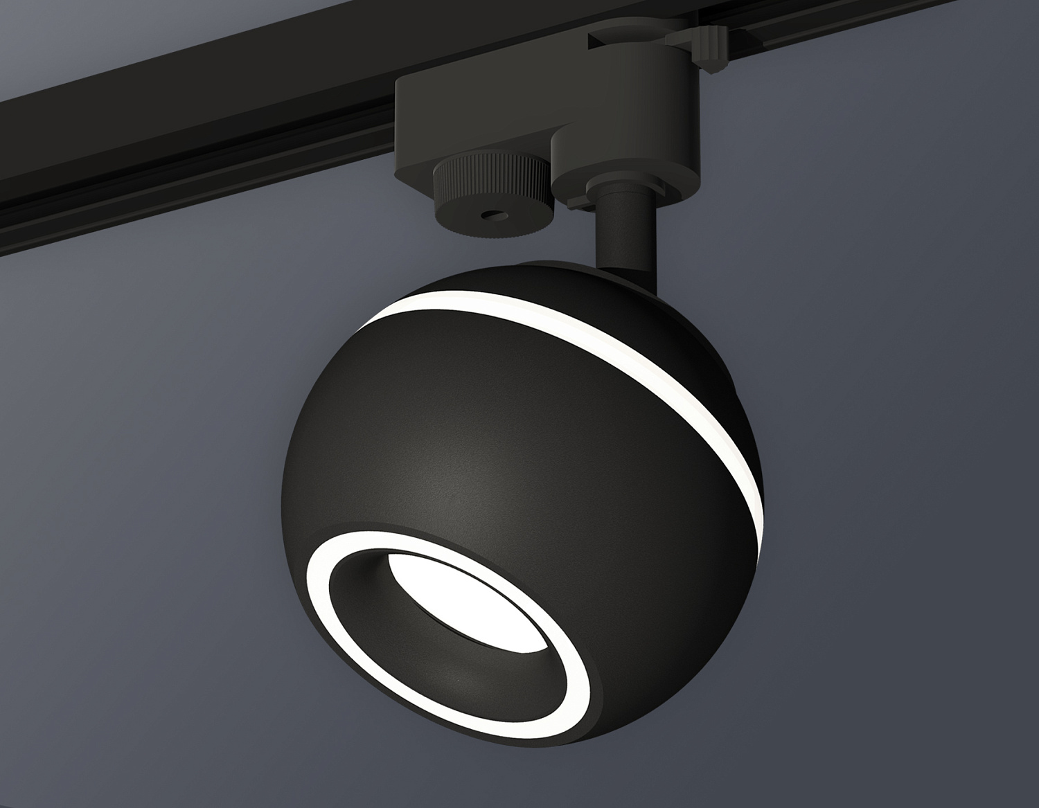 Комплект трекового однофазного светильника с подсветкой XT1102061 SBK черный песок MR16 GU5.3 LED 3W 4200K (A2521, C1102, N7111)