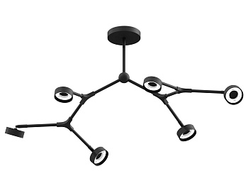 Корпус светильника подвесной поворотный для насадок D85 C9056/6 SBK черный песок 1100*400*175mm GX53/6