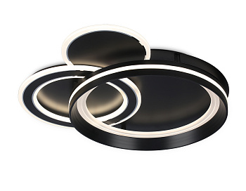 Потолочный светодиодный светильник с пультом FA8515/3 BK черный 143W 3000K-6400K 500*500*80 (ПДУ РАДИО 2.4G)