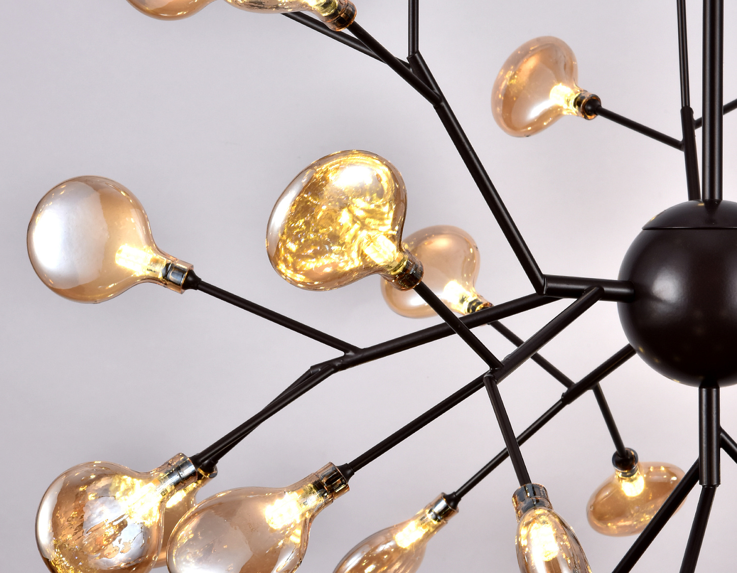 Подвесная люстра TR3021/36 DCF/TI темный кофе/янтарь G4/36 max 20W D750*650