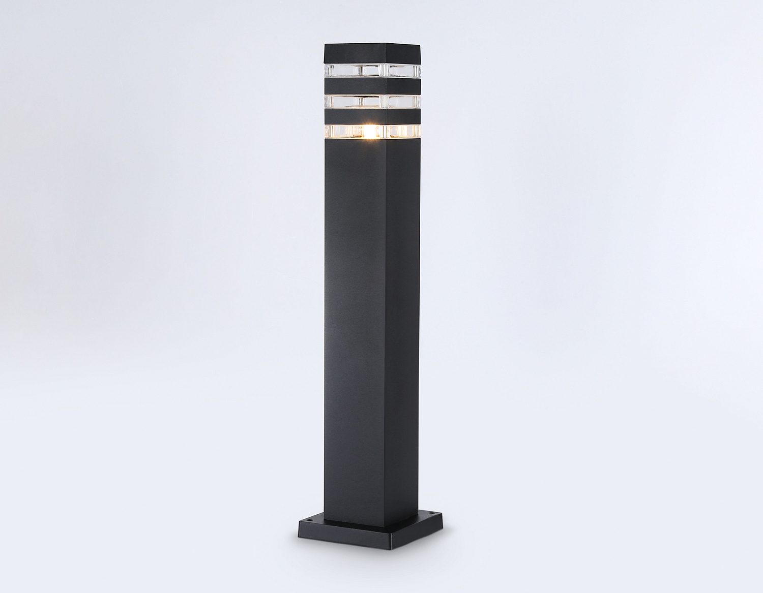 Уличный ландшафтный светильник ST2582 BK/CL черный/прозрачный IP54 E27 max 40W 90*90*630