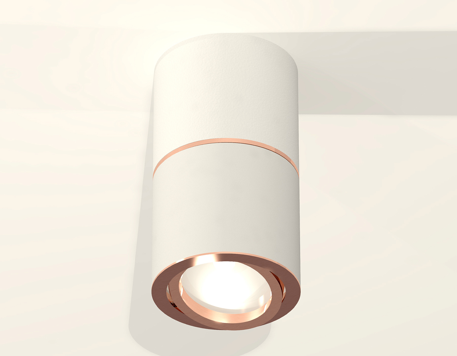 Комплект накладного поворотного светильника XS7401220 SWH/PPG белый песок/золото розовое полированное MR16 GU5.3 (C7401, A2073, C7401, N7005)
