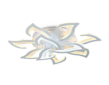 Потолочный светодиодный светильник с пультом FA4473/7+3 WH белый 112W 3000+6400K/4200K/6400+3000K D850*120 (ПДУ ИК)