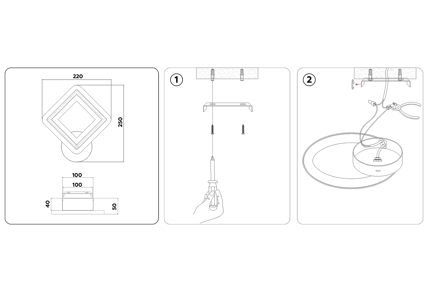 Настенный светодиодный светильник FA871 WH белый 11W 220*250*50
