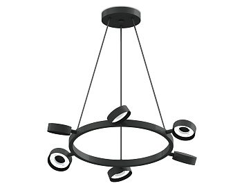 Корпус светильника подвесной поворотный для насадок D85 C9193/6 SBK черный песок D590*1200mm GX53/6